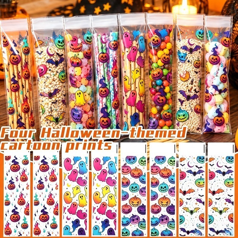[Decoração De Halloween] Saco De Doces-Bolsa De Lanche De Plástico De Qualidade Alimentar-Suprimentos Para Festas De Car