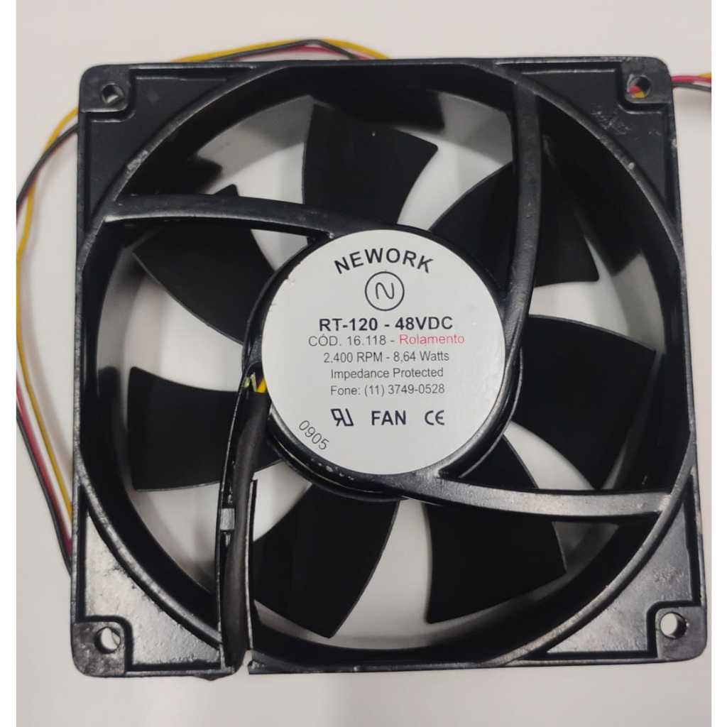 Ventilador Nework Rt-120-48vdc 48 Volts 120x120x38mm 2400rpm Aluminio