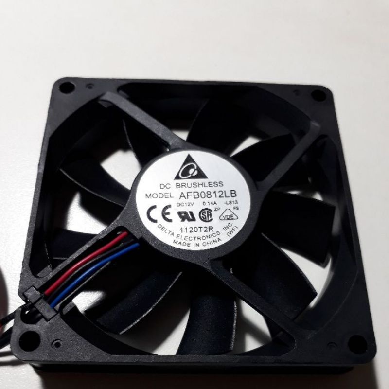COOLER 80X80X15MM 12V 0.14A DELTA AFB0812LB 2400RPM ROLAM 3 FIOS