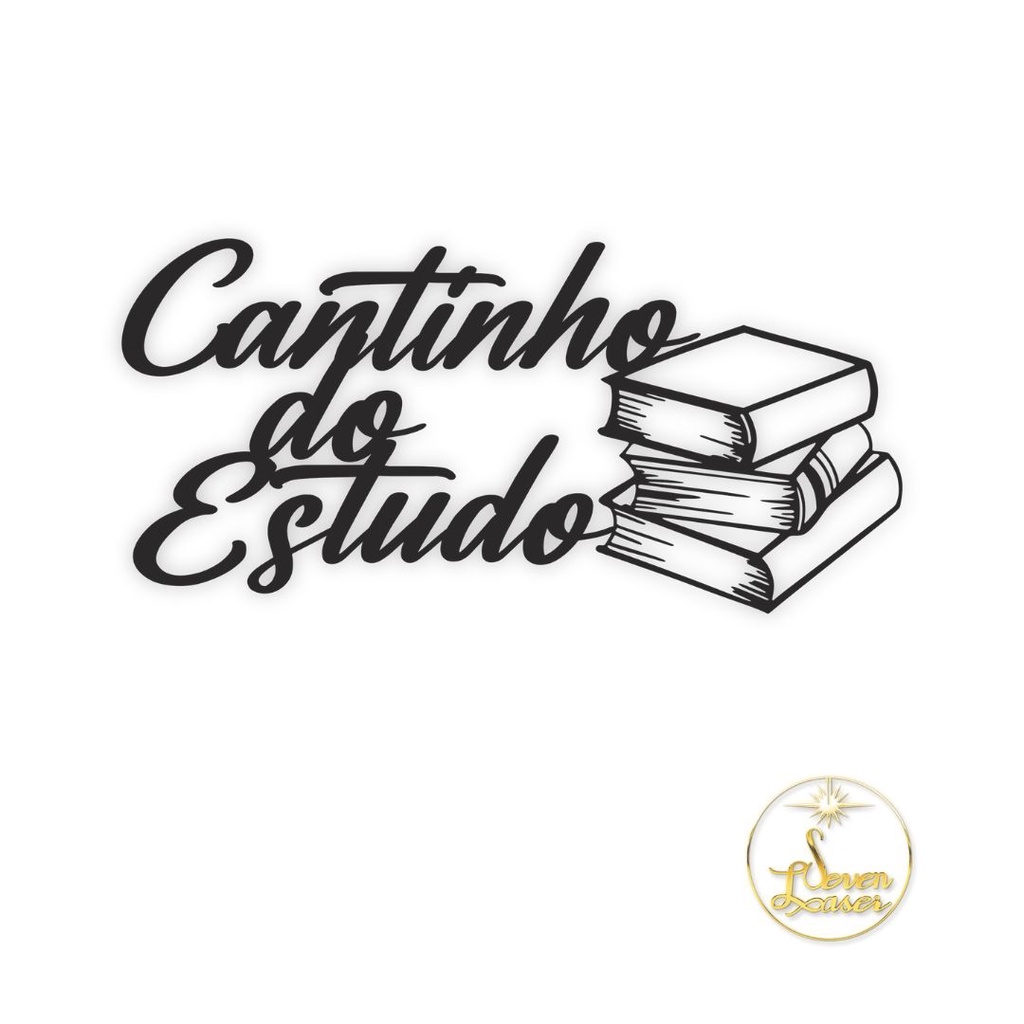 Quadro Decoração Cantinho Do Estudo Aplique De Parede Vazado Material Escolar Volta as Aulas