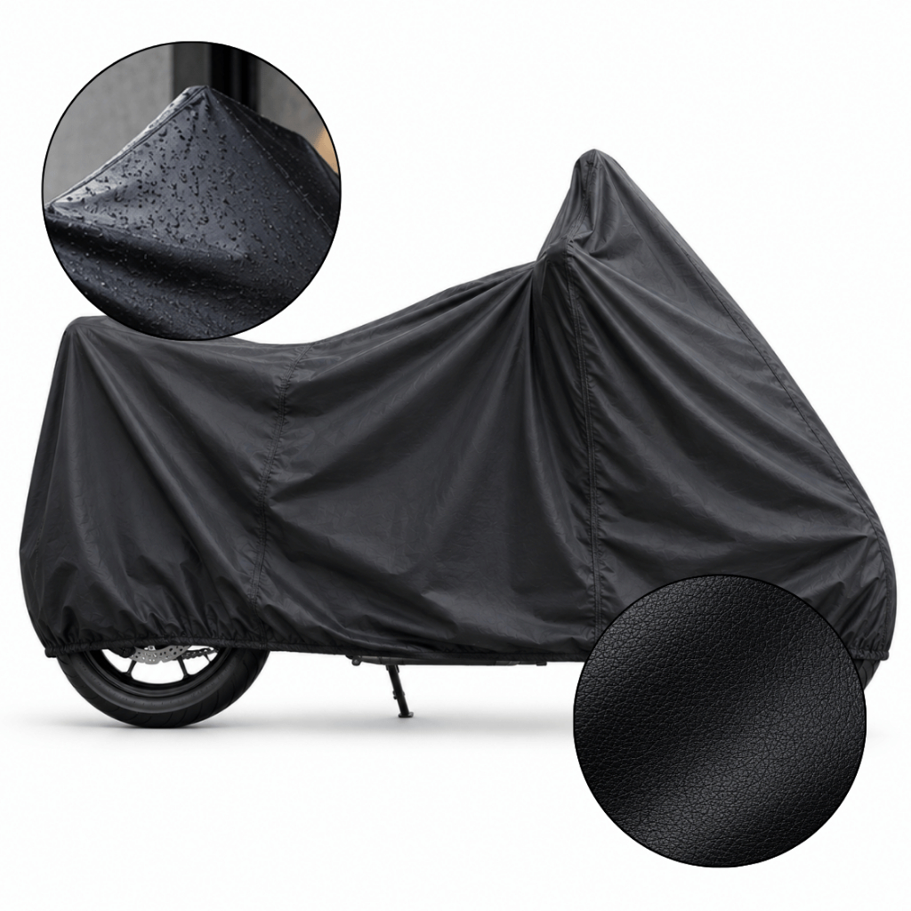 Kit 3 Capas de Moto TITAN/XRE/FAN Impermeável Térmica Couro Courvin Sol Chuva Poeira Elétrica e Convencional P M G