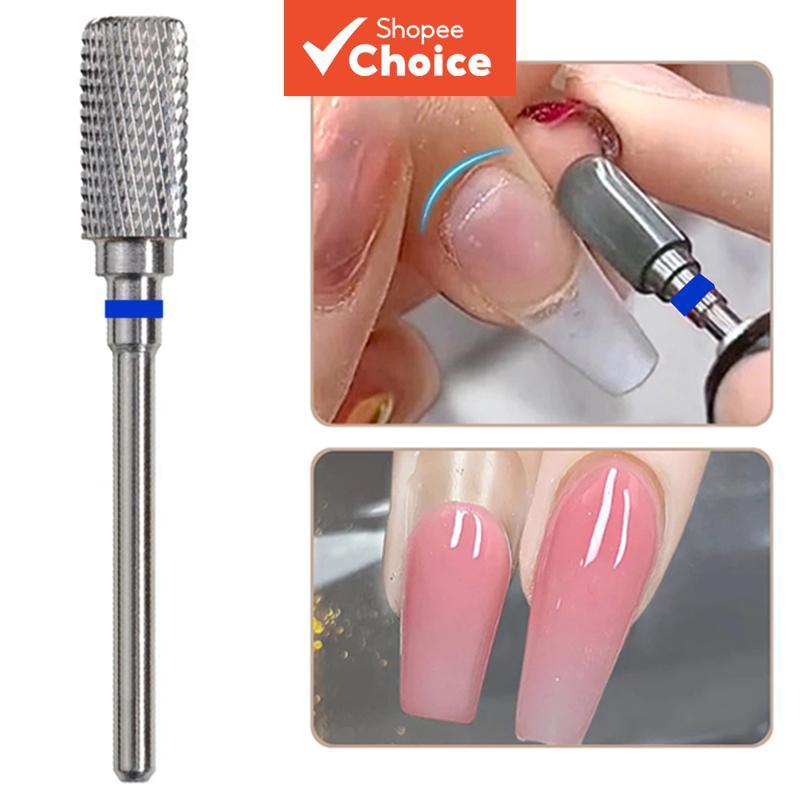 Broca de Unhas de Carboneto em Forma de Barril à Prova de Poeira - Ferramenta Elétrica para Manicure e Remoção de Gel