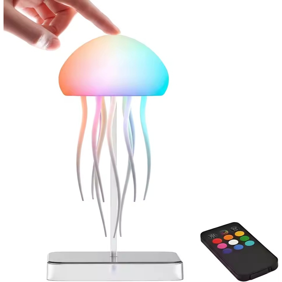 Medusa Biônica LED Luzes Noturnas USB Recarregável Com Controle Remoto De Toque Tentáculos De Dança RGB Lâmpada Gradient