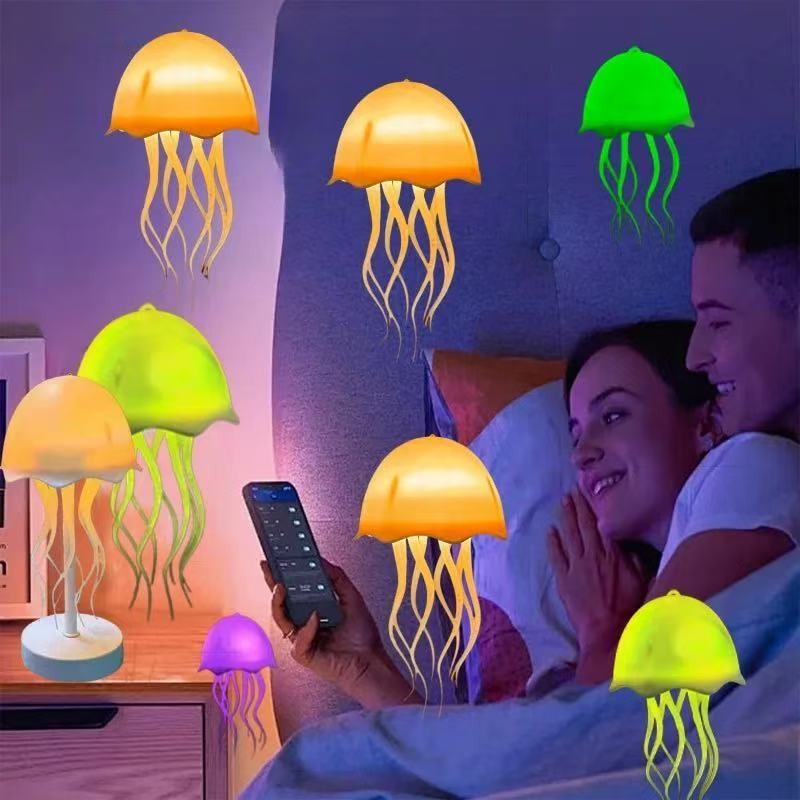 Lâmpada Noturna Dancing Jellyfish Rgb Gradient Light Led