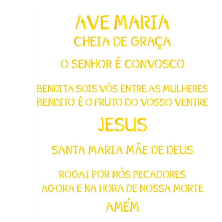Stencil Para Pintura 20x25cm 2193 Oração Ave Maria OPA