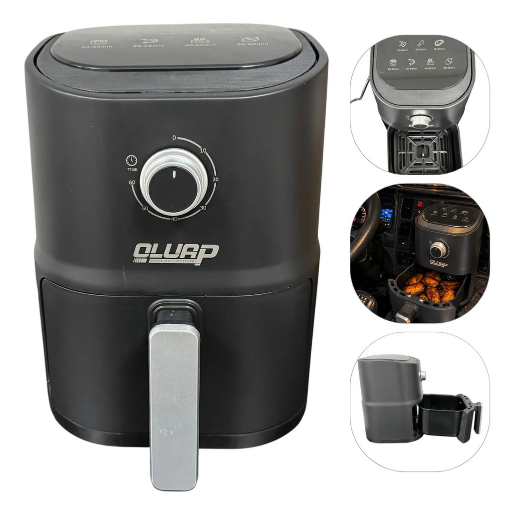 Air Fryer 24V Automotiva 3L Fritadeira Sem Óleo Para Caminhão Motorhome