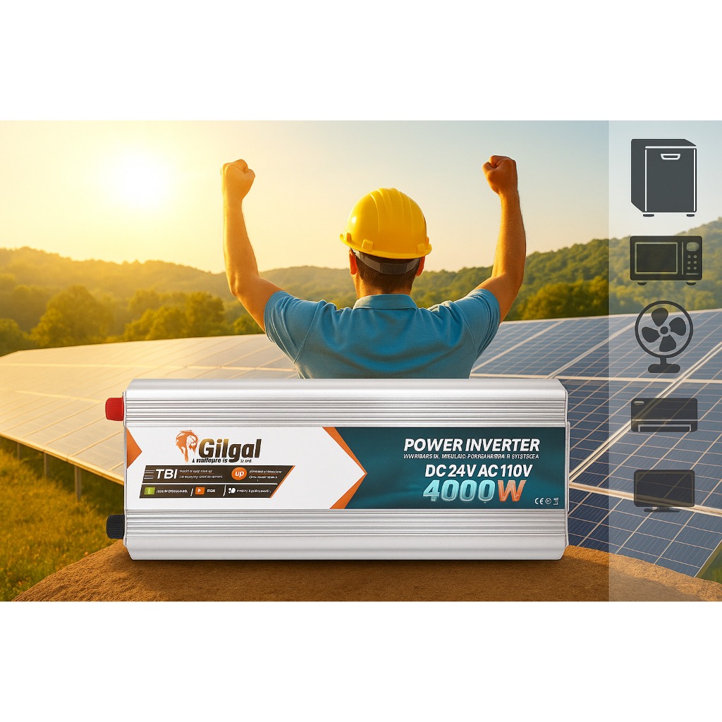 Inversor 4000W 24V para 110V Onda Senoidal Solar Off Grid Ar Condicionado 9000 BTUs Motorhome