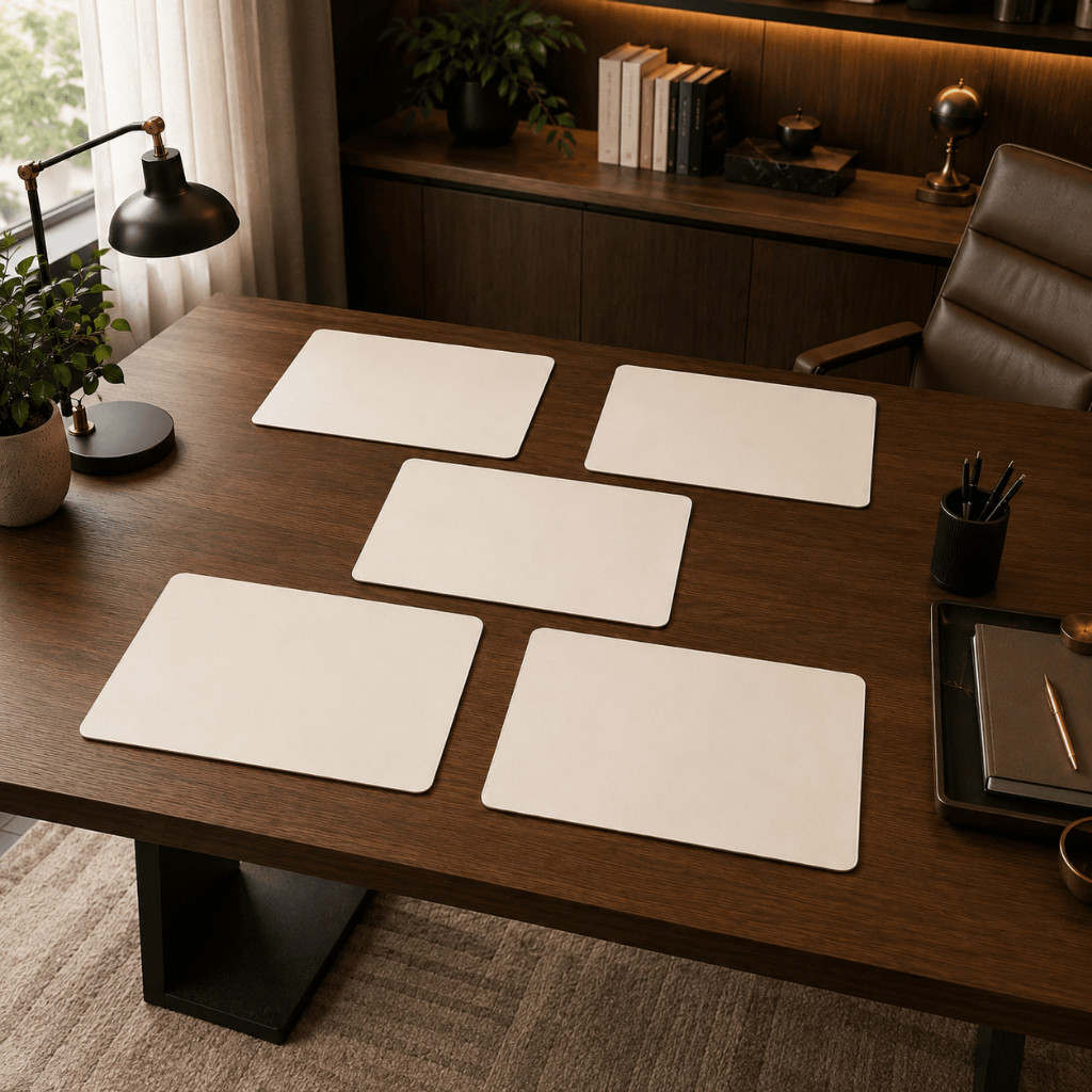 Kit Desk Pad Home Office Base de Mesa Grande com Acabamento Premium Organizador de Mesa Escritório