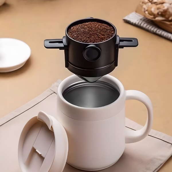 Mini Coador de Café Portátil Aço Inoxidável
