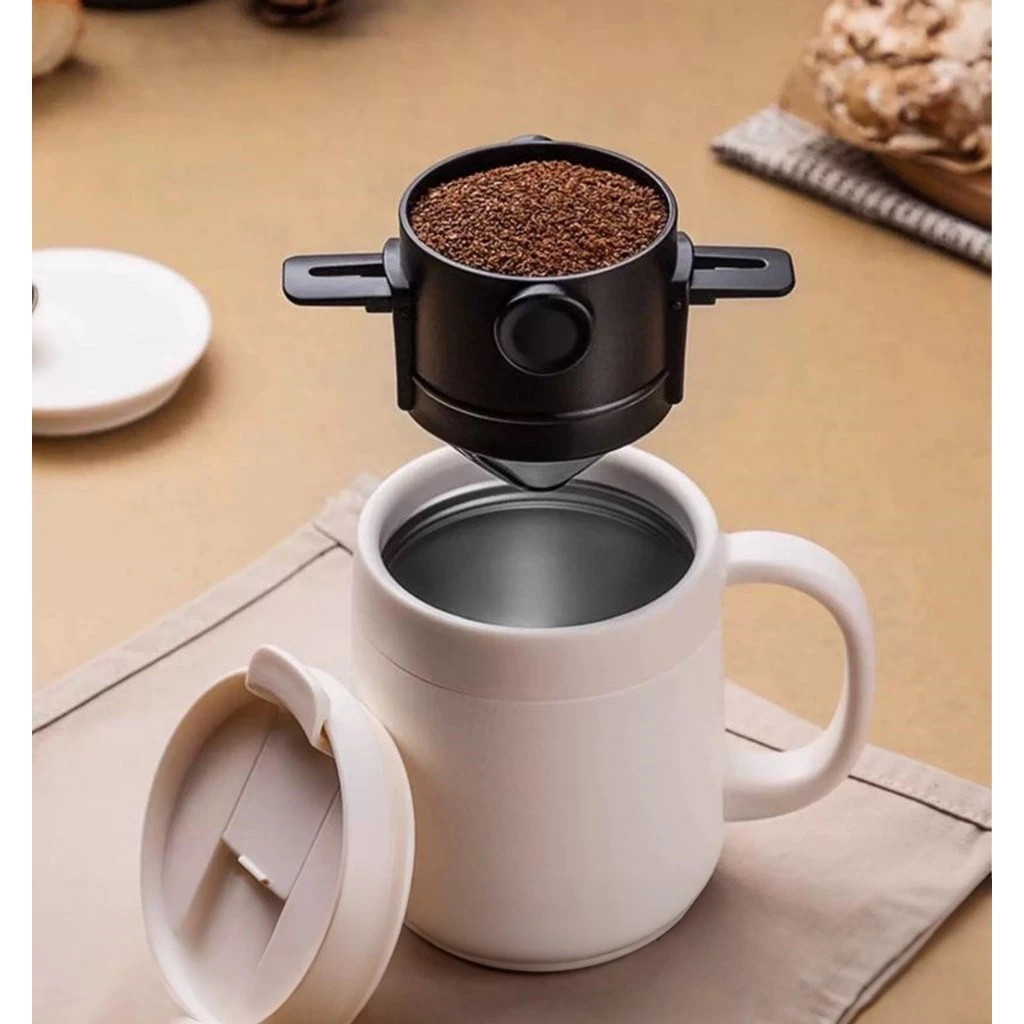 Mini Coador Filtro Dobrável Suporte Garrafa Café Portátil Reutilizável Copo Xícara Processa Passador