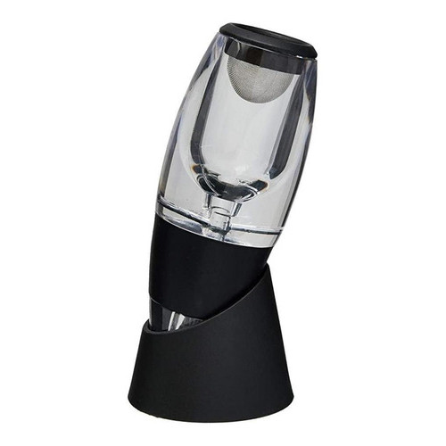 Aerador de Vinho Portátil Oxigenador Suporte Filtro Preto