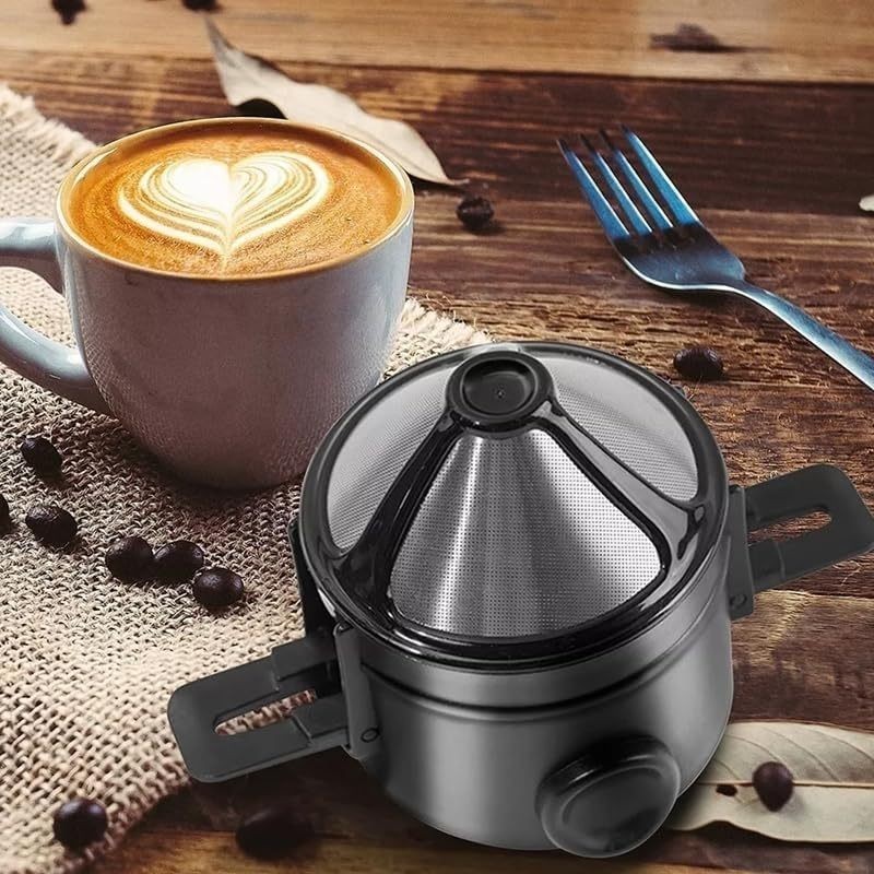 Filtro de Café Portátil e Dobrável Levar em Viagens Café bom Café da Tarde Preto filtragem eficaz