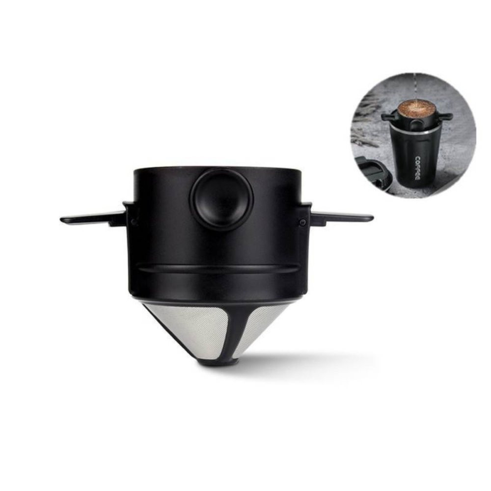 Mini Filtro Coador de Café Portátil Reutilizável Com Suporte Dobrável