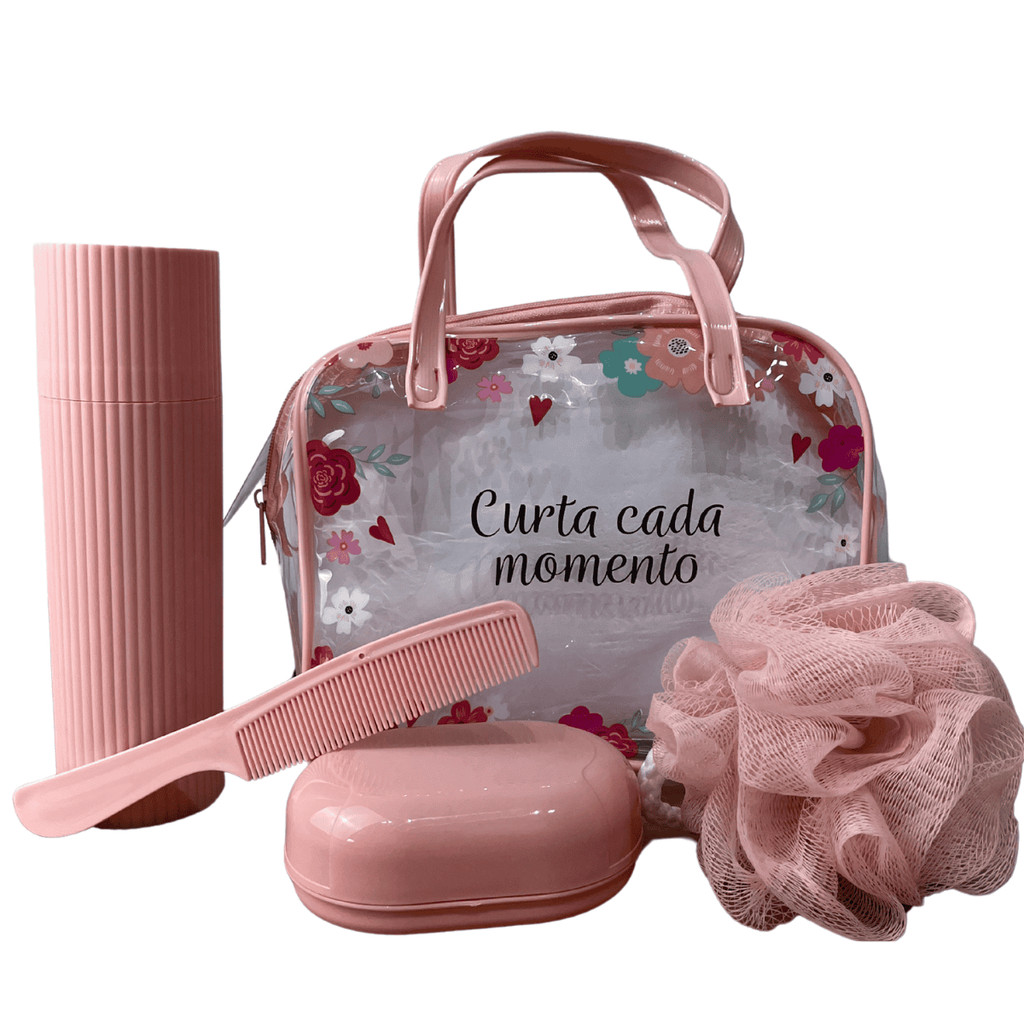 Necessaire Personalizada Conjunto Viagem Completo Curta Cada Momento
