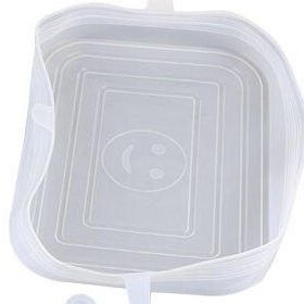 12 Quadrado Tampas Tampa Silicone Elastica Reutilizável Elástica Para Potes Tapoer Panela Cozinha Flexivel