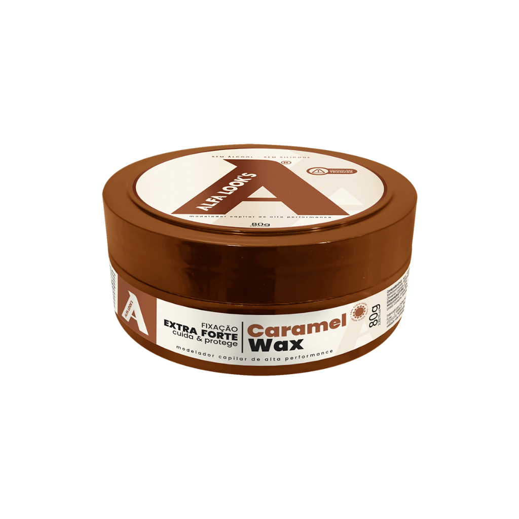 PASTA CARAMEL WAX, BLACK, MATTE, ACETINADO, TEIA 80G ALFA LOOK'S