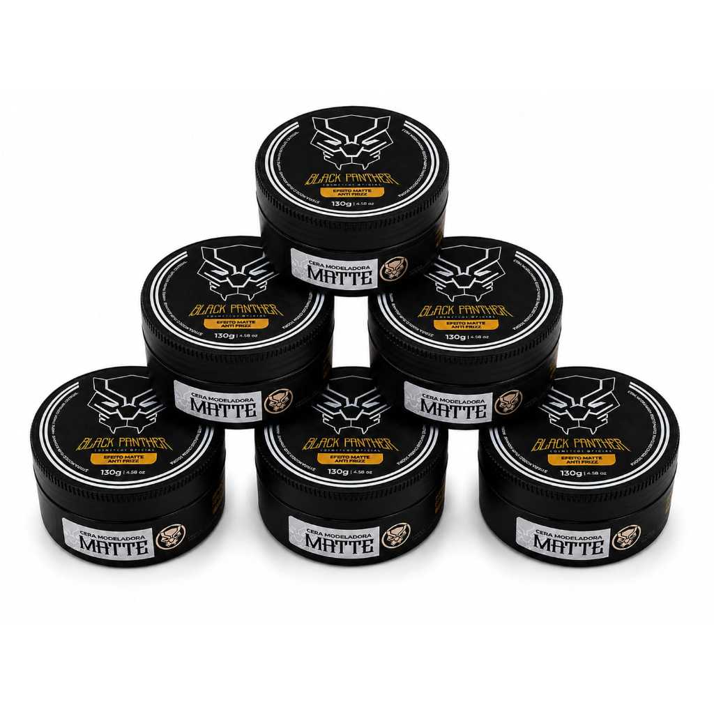 Kit 6 Cera Modeladora Incolor 150g ou Matte 130g - Black Panther