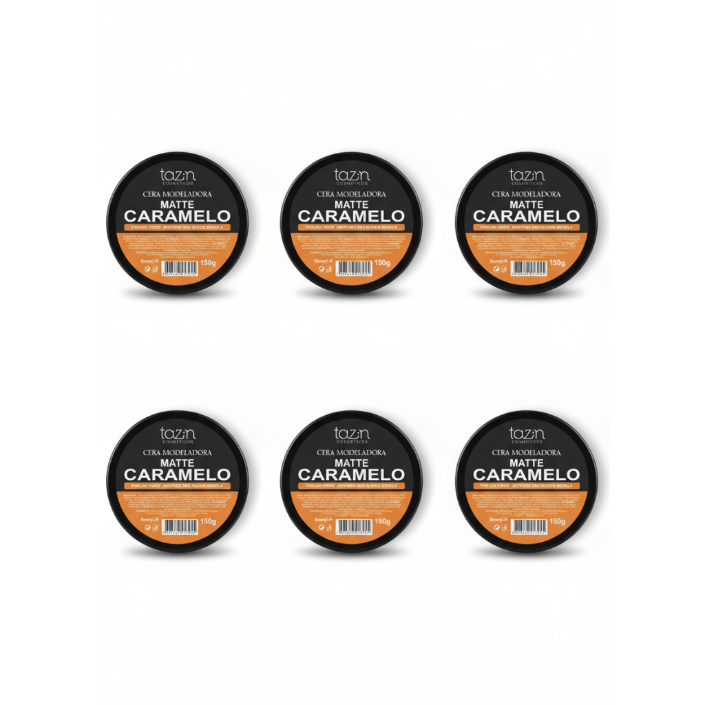 Cera Modeladora Tazin Efeito Matte Caramelo 150g - 06 Unidades