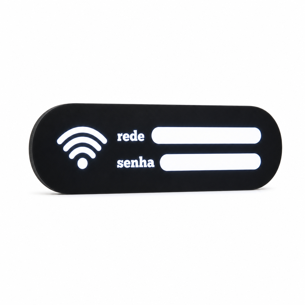Letreiro Luminoso Seu Wi-fi - Placa Senha Wi-fi