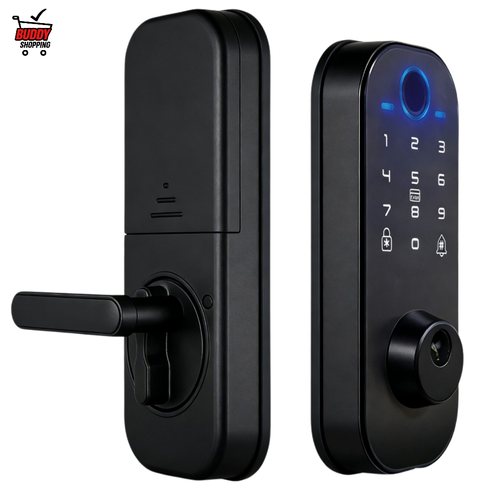 FECHADURA DE PORTA BIOMÉTRICA |  Aitek Alpha-231 Wifi Tuya Digital Senha Tag App