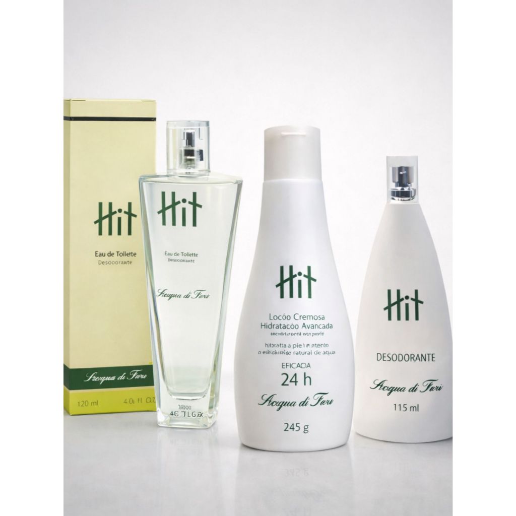 Kit Presente Hit Lacqua di Fiori Feminino Colônia 100ml  Hidratante 245g  Desodorante 115ml Original