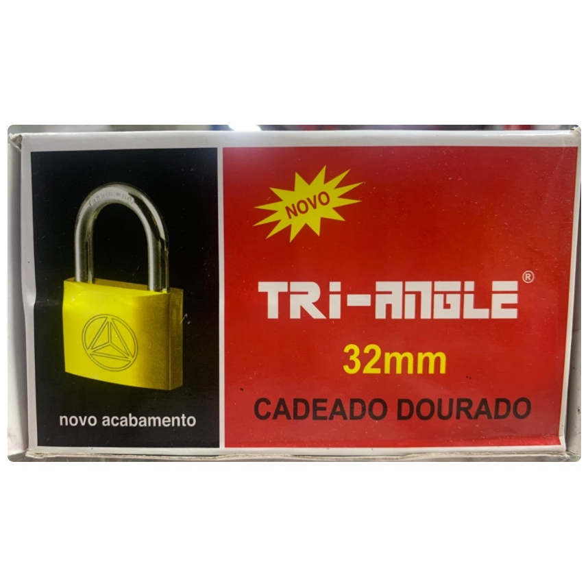 Cadeado tri-angle 32mm cx com 6 unidades