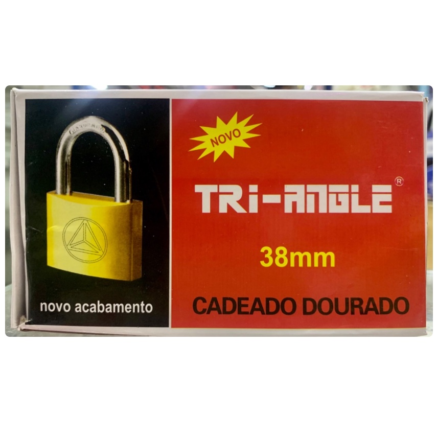 Cadeado tri-angle 38mm cx com 6 unidades