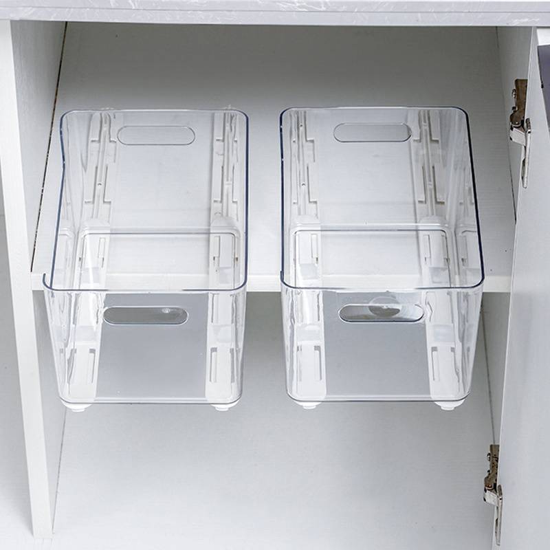 LTBR 2 Pçs/Set Branco Slides Gaveta Trilhos Deslizantes Bin Tras Para Cozinha Quarto Armário Pullout Tra Cesta Puxar Tri