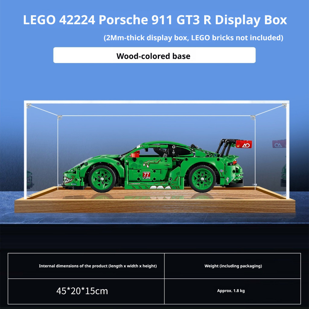 Vitrine Para Carro Modelo 42224 Porsche 911GT3 R , De , Caixa Transparente Acrílica