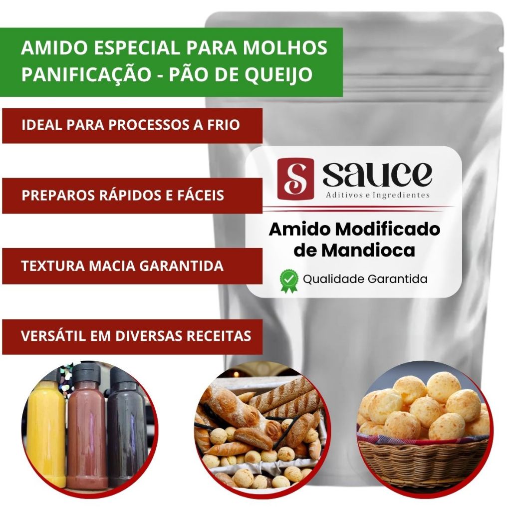 Amido Modificado para Molhos - Pão de Queijo - Panificação - 500g [Mandioca]