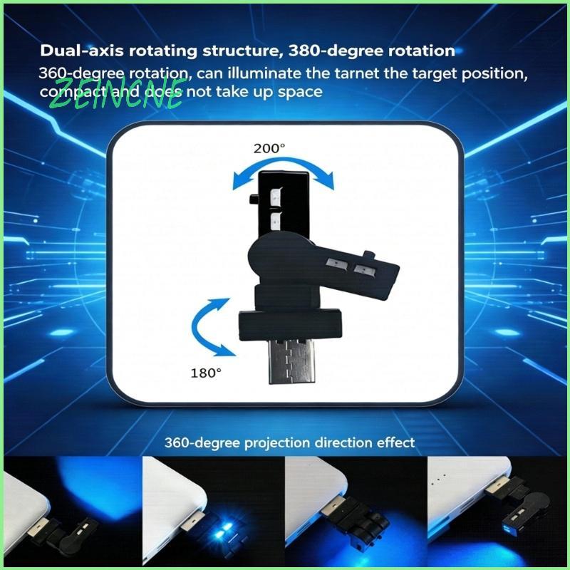 ZEIN Auto Sensing USB LED Luz 8 Cores Girando Lâmpada 380 Graus Para PC Laptop
