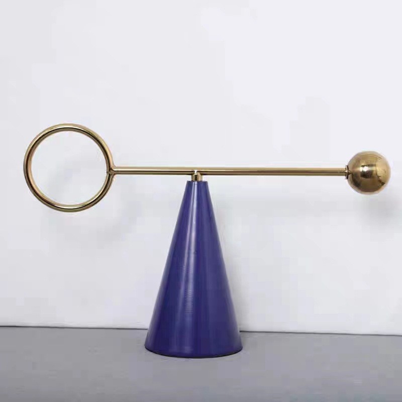 51Z2 Modern minimalist balance ball ring metal ornament TV cabinet craft home decoration living room entrance table deco