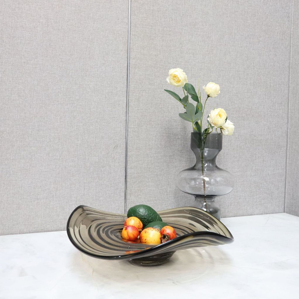 BJ8K European-style minimalist glass flower vase ornament for model home, coffee table, TV cabinet, living room, home de