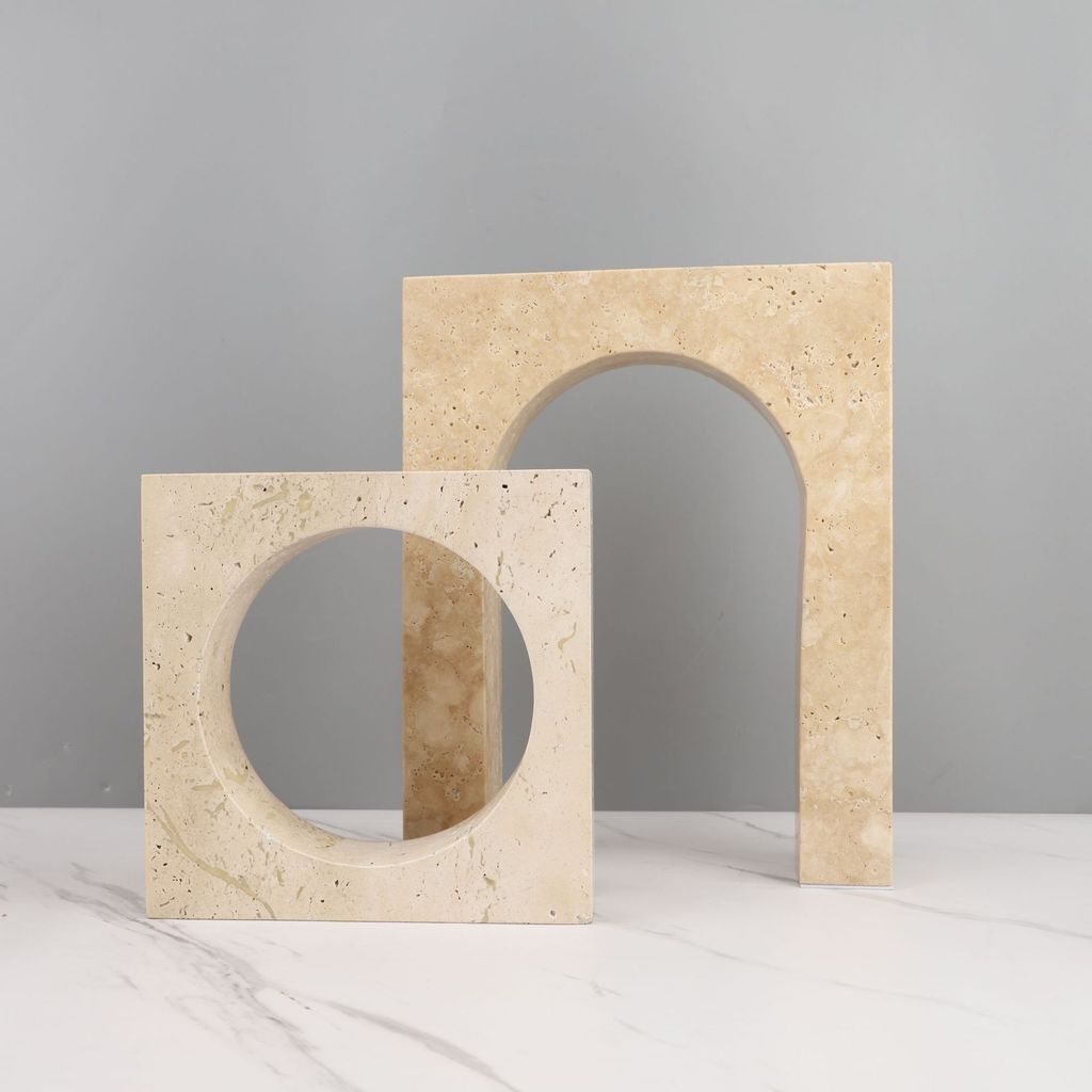 APRG Nordic minimalist creative arch-shaped stone ornaments, model room TV cabinet, coffee table, living room home decor