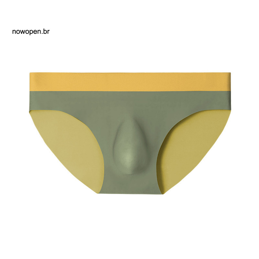 Breathable Men Briefs Delicate Men's Mid-rise Elastic Waist 3d U-convex Cut Seamless Thin Underwear for Daily Comfort an