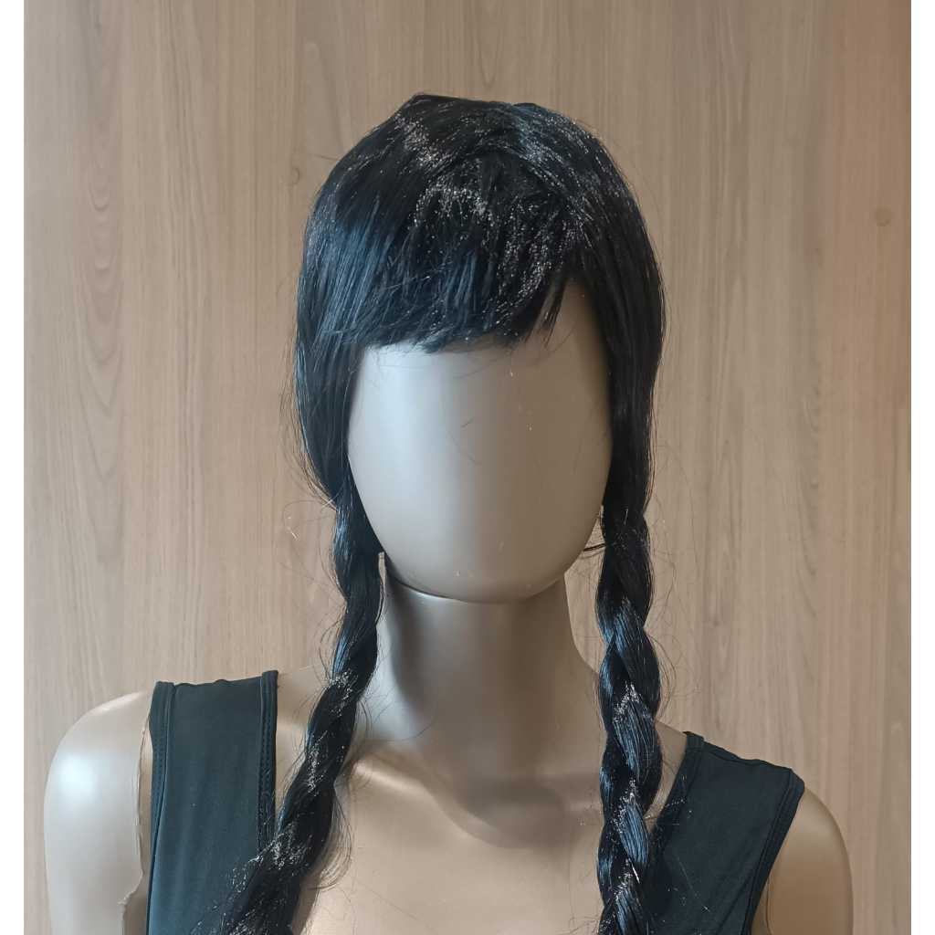 Peruca Lisa Longa Franja Diversas Cores Cosplay Carnaval