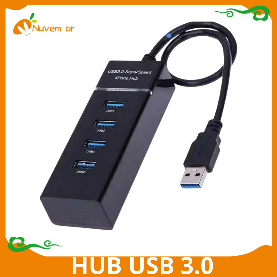 Hub USB 3.0 Faixa expansão 4/7 portas super Rapido 5.0Gbps LED Adaptador Multi-Divisor indicador Pendrive externo PC HD