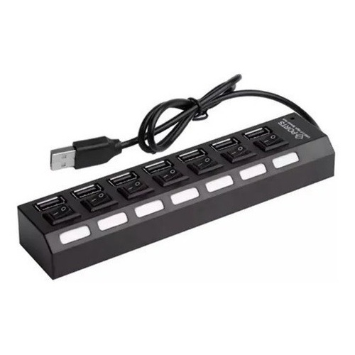 Hub Usb 2.0 7 Portas Pen Drive Teclado Splitter 480mbps Hd