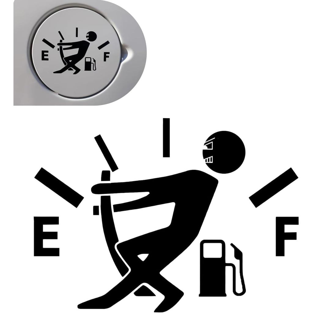 Car Fuel Tank Sticker, Funny Gas Tank Decal, Reflective Fuel Gauge Empty Stickers, Waterproof Car Window Decals, Univers