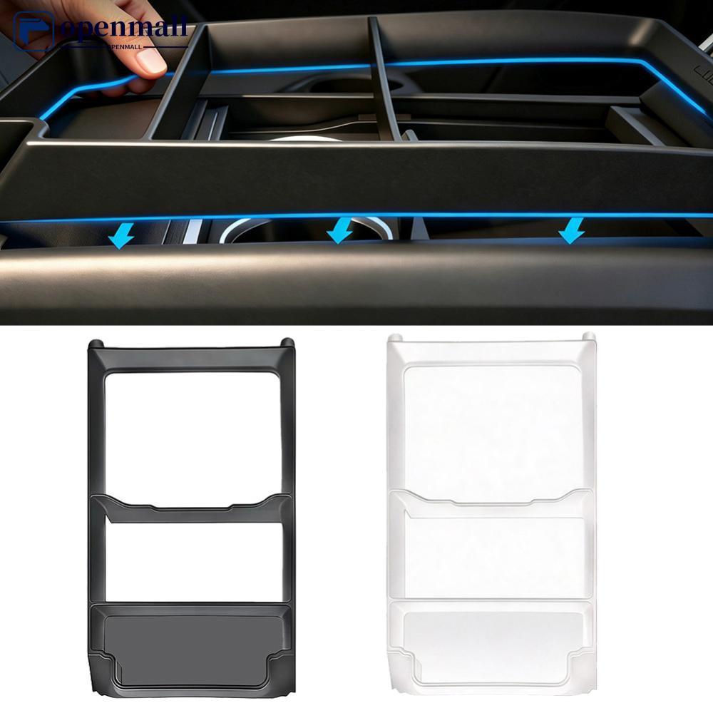 OMALL TPE Caixa De Armazenamento Do Console Central Carro Moldura Painel Suporte Para Estojo De Óculos Tesla Model 3 Hig