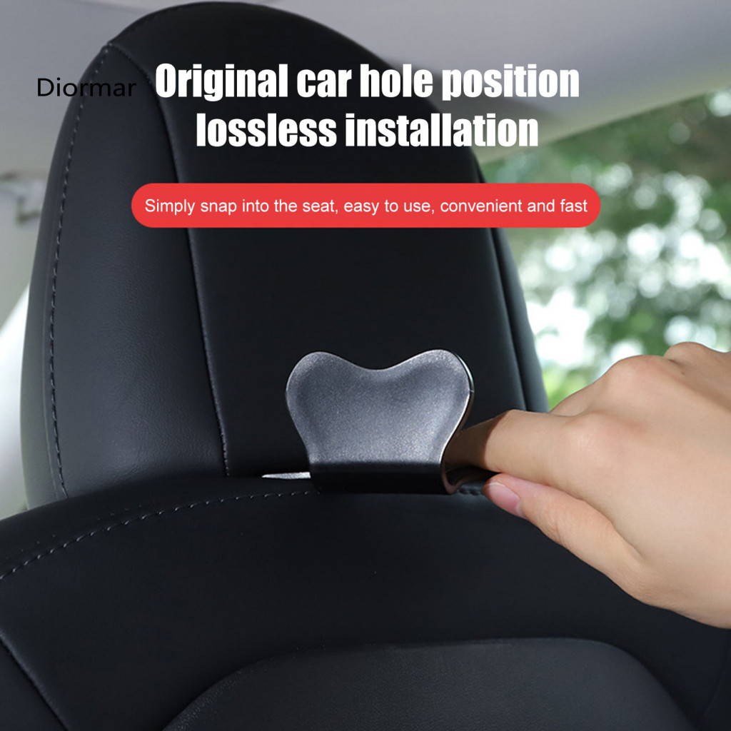 Low-profile Car Hook Clip 2 Pcs Seat Headrest Hooks for Tesla Model 3/y/x/s – Heavy Duty Organizer Hangers for Bags Ha