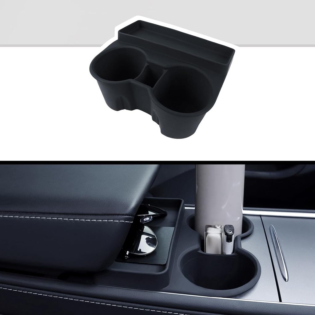 Suporte para Tesla Model 3 e Model Y, Clipe Limitador de Água para Console Central, Bandeja de Armazenamento sob o Apoio