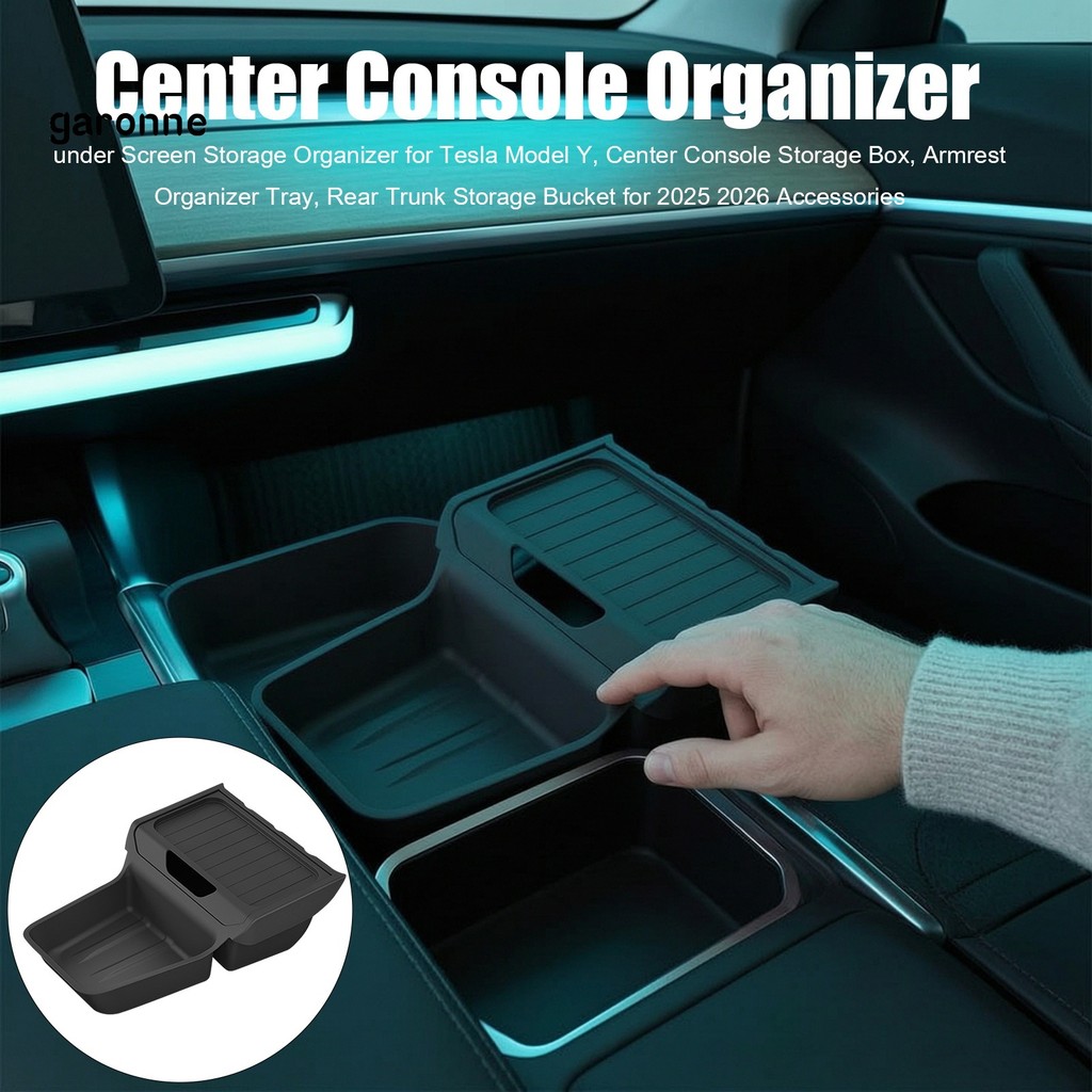 GA-Organizador De Armazenamento Sob A Tela Para Tesla Model Y , Caixa Do Console Central , Bandeja Organizadora De Apoio