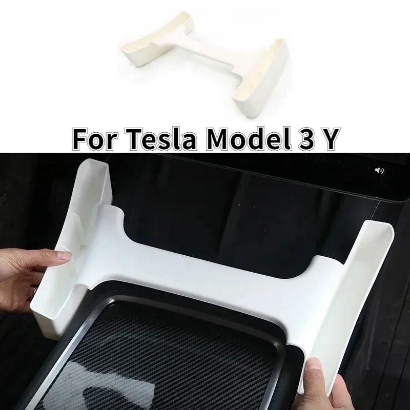 Caixa De Armazenamento Integrada De Controle Central Para Tesla Model 3 Y TPE Bandeja Organizadora De Lacuna De Ambos Os