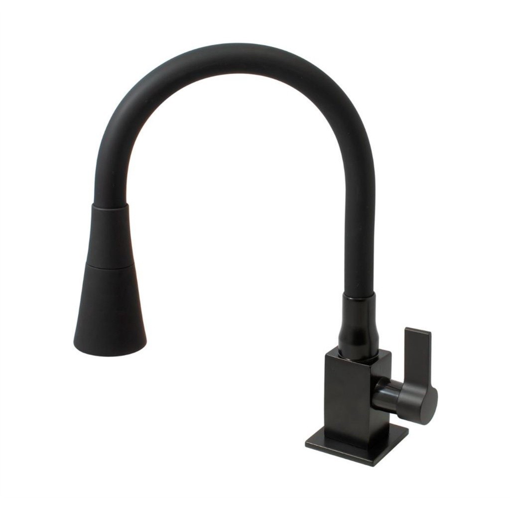 Torneira Cozinha Luxo Gourmet 2 Jatos Black Preto Fosco 4198
