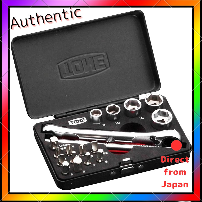 TONE Socket Wrench Bit Set MIX21620 Series, 6.35mm (1/4