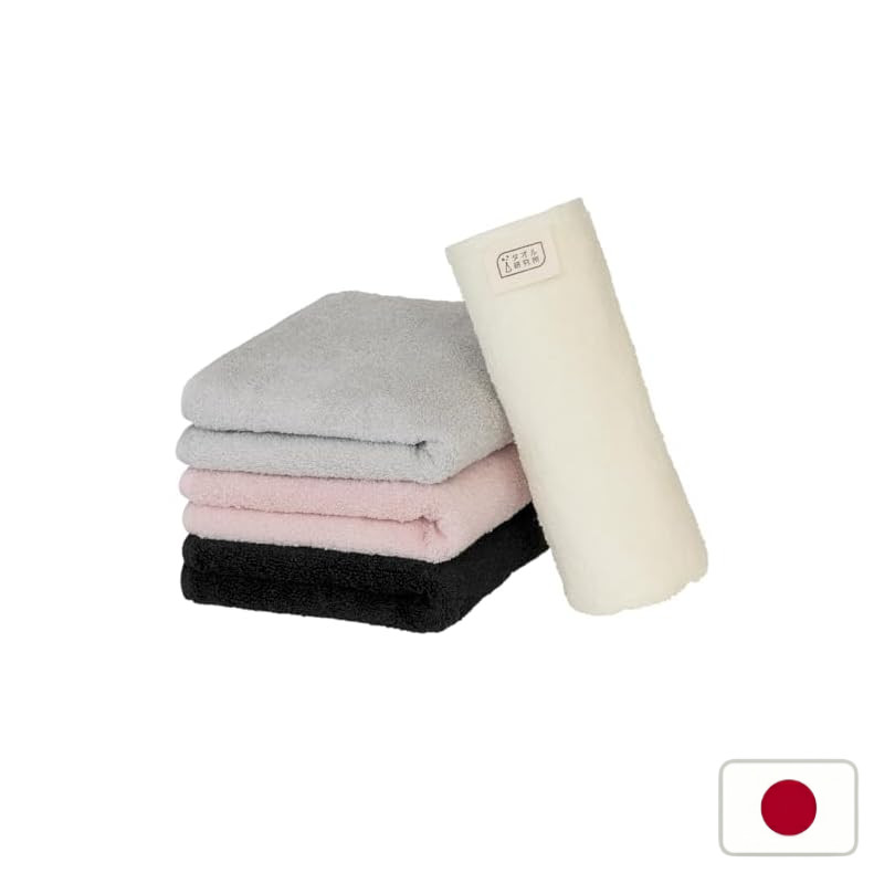 Towel Research Institute [Everyday Simple] #001 Face Towel MIX.c 4-Piece Set Standard Type Mid-Heavyweight Low Lint Quic