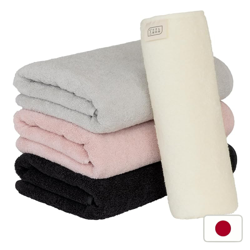 Towel Research Institute [Everyday Simple] #001 Bath Towel MIX.c 4-Piece Set Standard Type Medium Thickness Low Lint Hig