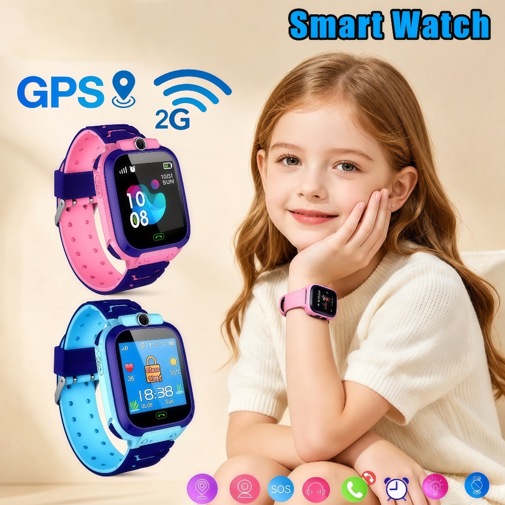 2G Smartwatch Relógio Inteligente Infantil GPS e Câmera Chamada SOS Rastreador para Crianças