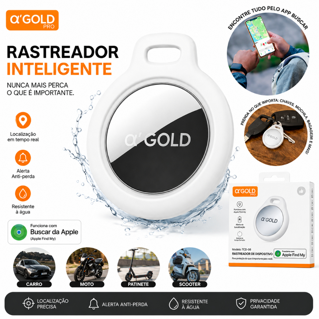Tag Rastreador GPS Localizador Air Tag Para Scooter Moto Carro Patin (App Buscar IOS Apple) Airtag